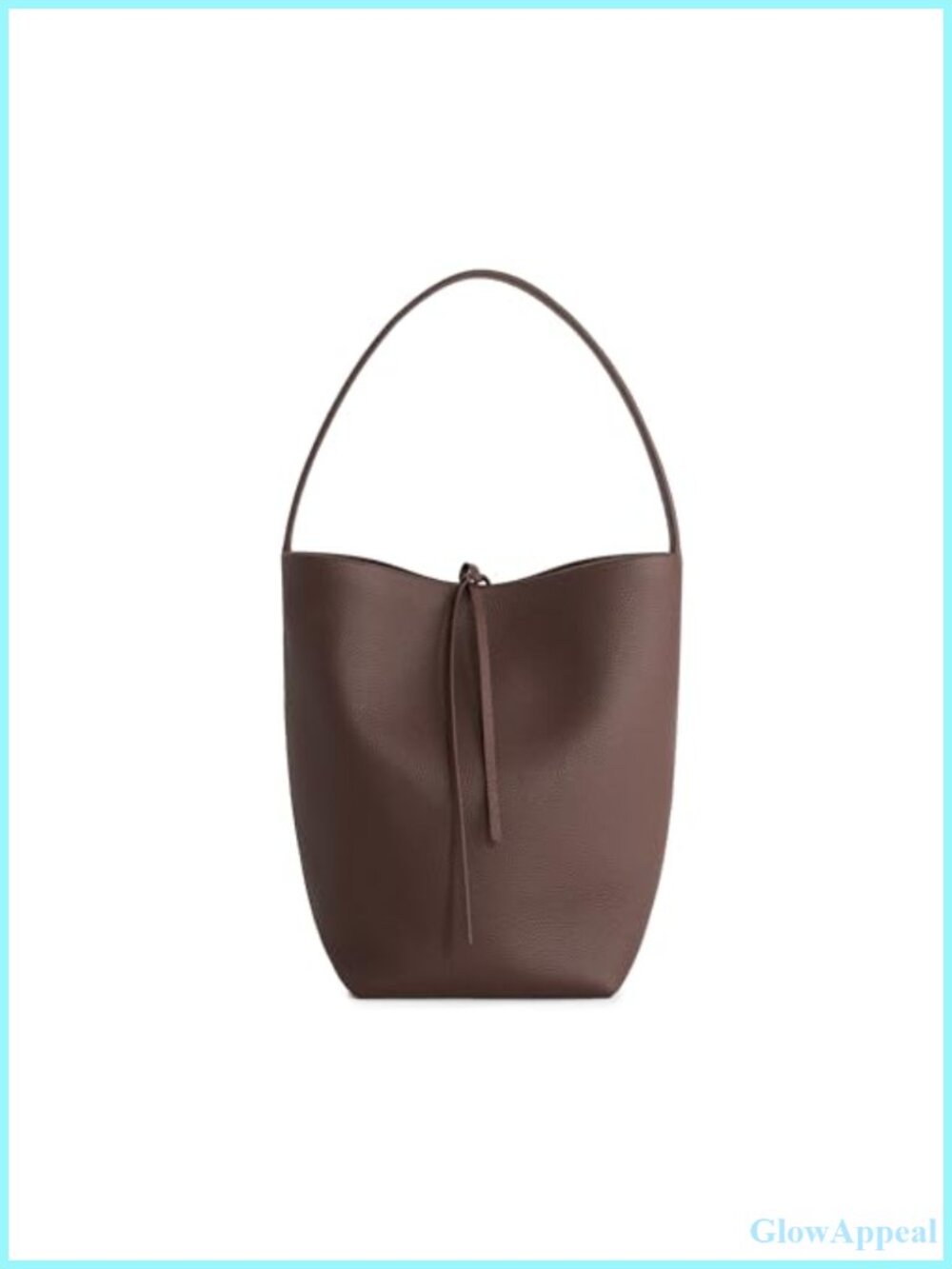 Genuine Pebbled Leather Bucket Bag Shoulder Bag Minimalist Everyday Purse